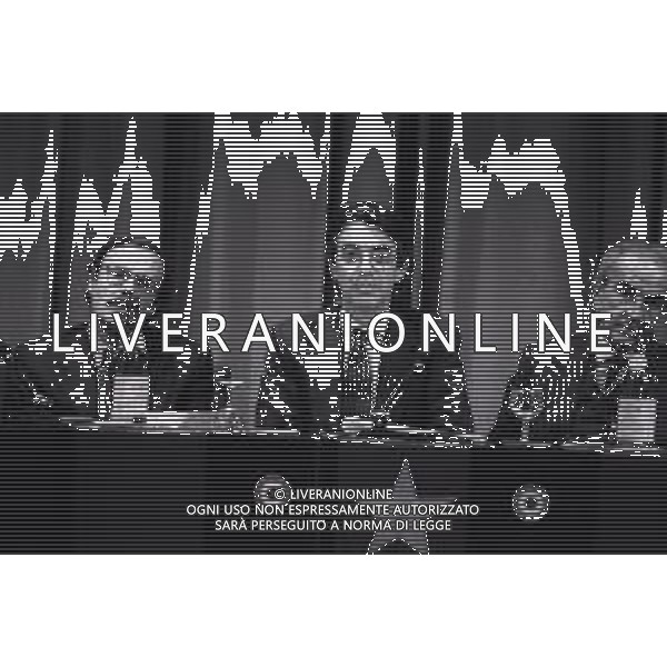 NEG-RETROSPETTIVA MASSIMO MORATTI PRESIDENTE INTER  NELLA FOTO MASSIMO MORATTI PRESIDENTE INTER CON RINALDO GHELFI E GIUSEPPE PRISCO NELL\'ANNO 1995 AL TEATRO DELLE ERBE A MILANO AG ALDO LIVERANI SAS 