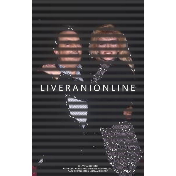 RETROSPETTIVA GIUSEPPE RECCHIA REGISTA TELEVISIVO NELLA FOTO GIUSEPPE RECCHIA CON LORELLA CUCCARINI NELL\'ANNO 1989 AG ALDO LIVERANI SAS 