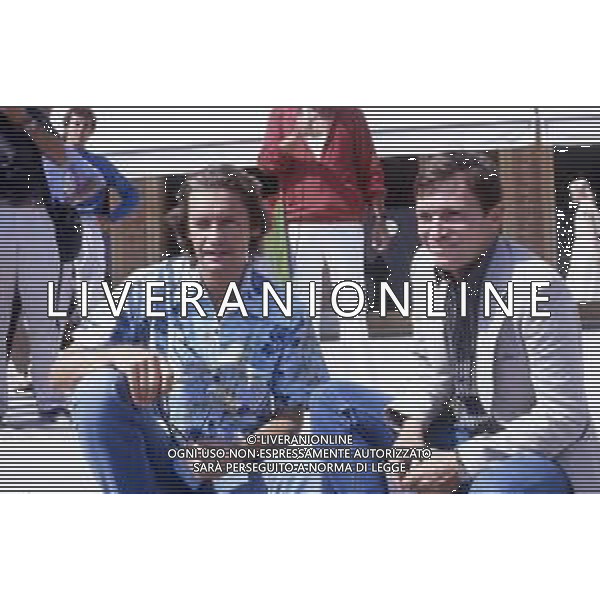 DIAP-RETROSPETTIVA HELMUT BERGER ATTORE NELLA FOTO HELMUT BERGER CON UMBERTO ORSINI A VENEZIA NELL\'ANNO 1980 AG ALDO LIVERANI SAS