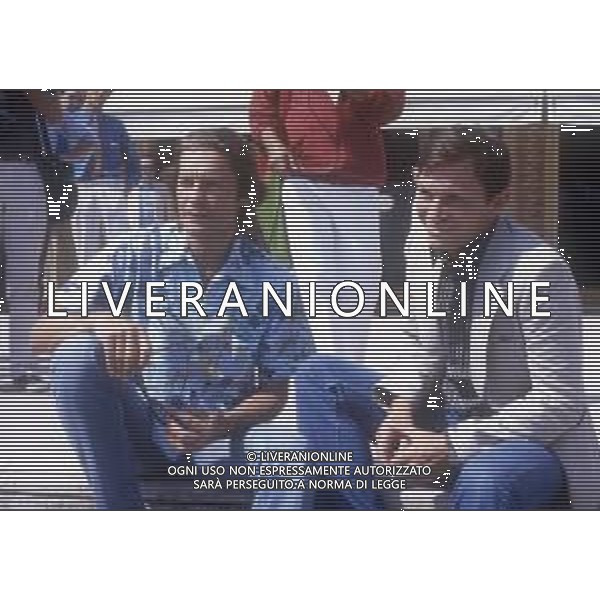 DIAP-RETROSPETTIVA HELMUT BERGER ATTORE NELLA FOTO HELMUT BERGER CON UMBERTO ORSINI A VENEZIA NELL\'ANNO 1980 AG ALDO LIVERANI SAS