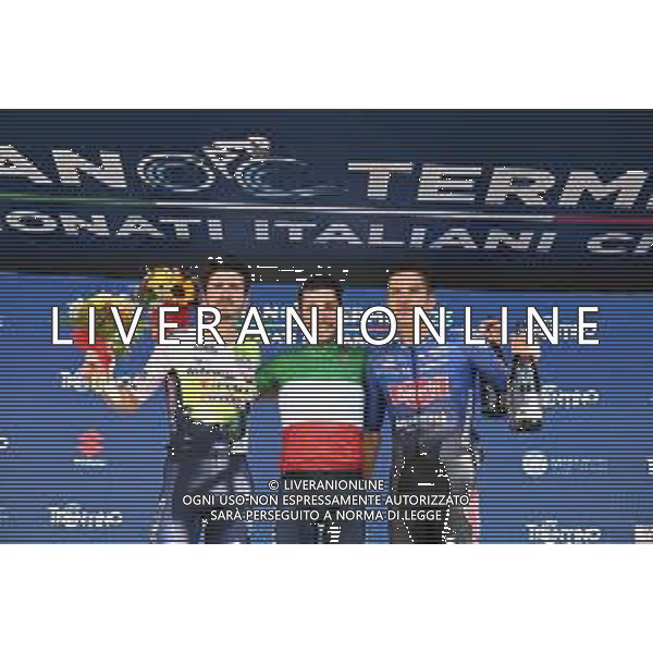 24-06-2023 Campionato Italiano; 2023, Astana Qazaqstan; 2023, Intermarche - Circus Wanty; 2023, Alpecin - Deceuninck; Velasco, Simone; Rota, Lorenzo; Sbaragli, Kristian; Comano Terme; ©SIROTTI /AGENZIA ALDO LIVERANI SAS
