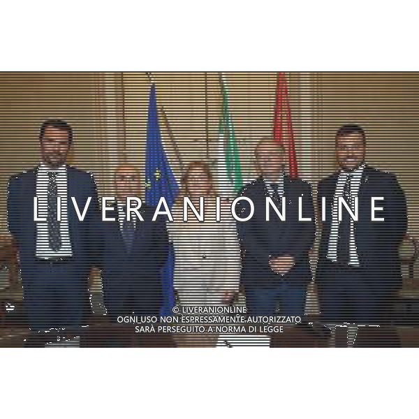 IMOLA 28 06 2023 COMUNE ACCORDO COMUNE, QUESTURA E PREFETTURA PER LA CONCESSIONE, DA PARTE DEL COMUNE, TRAMITE AREA BLU, DI UN ALLOGGIO PER IL PERSONALE DELLA POLIZIA DI STATO NELLA FOTO DA DESTRA SINDACO MARCO PANIERI PREFETTO DI BOLOGNA ATTILIO VISCONTI,QUESTORE DI BOLOGNA ISABELLA FUSIELLO,LUCIANO DI PRISCO PRIMO DIRIGENTE POLIZIA DI STATO DI IMOLA E DIRETTORE DEL ARE BLU EMANUELE ROCCHI ©SANNA/AGENZIA ALDO LIVERANI SAS