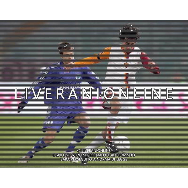 ROMA-STRASBURGO COPPA UEFA 24/11/2005 NELLA FOTO AQUILANI-FARNERUD FOTO TERRUSO-AGENZIA ALDO LIVERANI