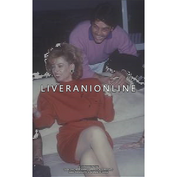 DIAP-RETROSPETTIVA ENRICA BONACCORTI ATTRICE E CONDUTTRICE TELEVISIVA NELLA FOTO ENRICA BONACCORTI CON ARNALDO DEL PèIAVE A ROMA NELL\'ANNO 1986 FOTO EDGARDO DELLA SCORCIOSA-AG ALDO LIVERANI SAS  