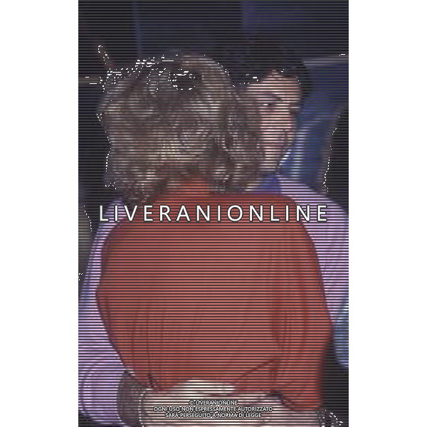 DIAP-RETROSPETTIVA ENRICA BONACCORTI ATTRICE E CONDUTTRICE TELEVISIVA NELLA FOTO ENRICA BONACCORTI CON ARNALDO DEL PèIAVE A ROMA NELL\'ANNO 1986 FOTO EDGARDO DELLA SCORCIOSA-AG ALDO LIVERANI SAS   