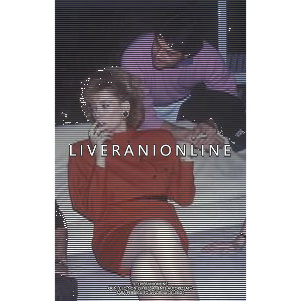 DIAP-RETROSPETTIVA ENRICA BONACCORTI ATTRICE E CONDUTTRICE TELEVISIVA NELLA FOTO ENRICA BONACCORTI CON ARNALDO DEL PèIAVE A ROMA NELL\'ANNO 1986 FOTO EDGARDO DELLA SCORCIOSA-AG ALDO LIVERANI SAS  