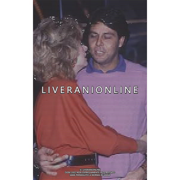 DIAP-RETROSPETTIVA ENRICA BONACCORTI ATTRICE E CONDUTTRICE TELEVISIVA NELLA FOTO ENRICA BONACCORTI CON ARNALDO DEL PèIAVE A ROMA NELL\'ANNO 1986 FOTO EDGARDO DELLA SCORCIOSA-AG ALDO LIVERANI SAS  