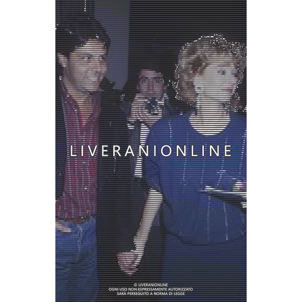 DIAP-RETROSPETTIVA ENRICA BONACCORTI ATTRICE E CONDUTTRICE TELEVISIVA NELLA FOTO ENRICA BONACCORTI CON ARNALDO DEL PèIAVE A ROMA NELL\'ANNO 1986 FOTO EDGARDO DELLA SCORCIOSA-AG ALDO LIVERANI SAS  