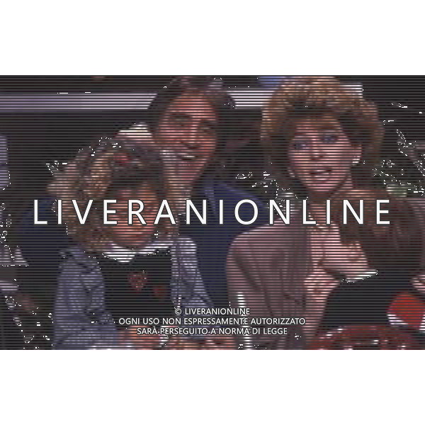 DIAP-RETROSPETTIVA ENRICA BONACCORTI ATTRICE E CONDUTTRICE TELEVISIVA NELLA FOTO ENRICA BONACCORTI CON WALTER CHIARI A ROMA NELL\'ANNO 1986 FOTO EDGARDO DELLA SCORCIOSA-AG ALDO LIVERANI SAS    