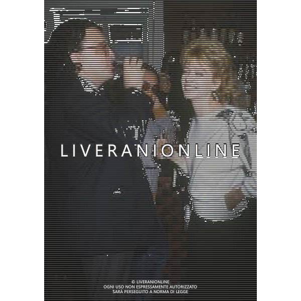 DIAP-RETROSPETTIVA ENRICA BONACCORTI ATTRICE E CONDUTTRICE TELEVISIVA NELLA FOTO ENRICA BONACCORTI CON GIANNI DE MICHELIS A ROMA NELL\'ANNO 1986 FOTO EDGARDO DELLA SCORCIOSA-AG ALDO LIVERANI SAS  