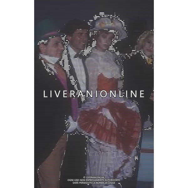 DIAP-RETROSPETTIVA ENRICA BONACCORTI ATTRICE E CONDUTTRICE TELEVISIVA NELLA FOTO ENRICA BONACCORTI CON GIANCARLO MAGALLI E GIANNI MORANDI A ROMA NELL\'ANNO 1987 FOTO EDGARDO DELLA SCORCIOSA-AG ALDO LIVERANI SAS 