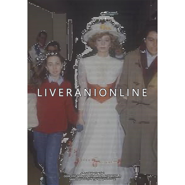 DIAP-RETROSPETTIVA ENRICA BONACCORTI ATTRICE E CONDUTTRICE TELEVISIVA NELLA FOTO ENRICA BONACCORTI CON ARNALDO DEL PIAVE E LA FIGLIA VERDIANA A ROMA NELL\'ANNO 1987 FOTO EDGARDO DELLA SCORCIOSA-AG ALDO LIVERANI SAS 