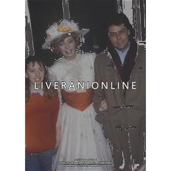 DIAP-RETROSPETTIVA ENRICA BONACCORTI ATTRICE E CONDUTTRICE TELEVISIVA NELLA FOTO ENRICA BONACCORTI CON ARNALDO DEL PIAVE E LA FIGLIA VERDIANA A ROMA NELL\'ANNO 1987 FOTO EDGARDO DELLA SCORCIOSA-AG ALDO LIVERANI SAS 