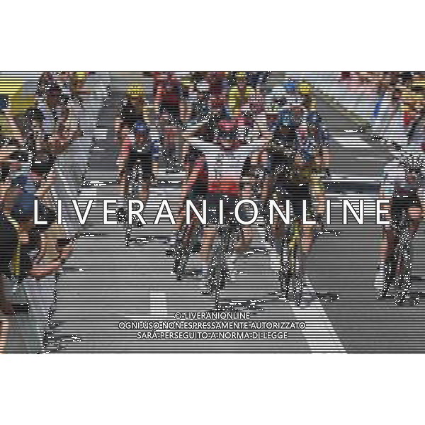 02-07-2023 Tour De France; Tappa 02 Vitoria Gasteiz - San Sebastian; 2023, Cofidis; 2023, Jumbo - Visma; Lafay, Victor; Van Aert, Wout; San Sebastian; ©SIROTTI / AGENZIA ALDO LIVERANI SAS