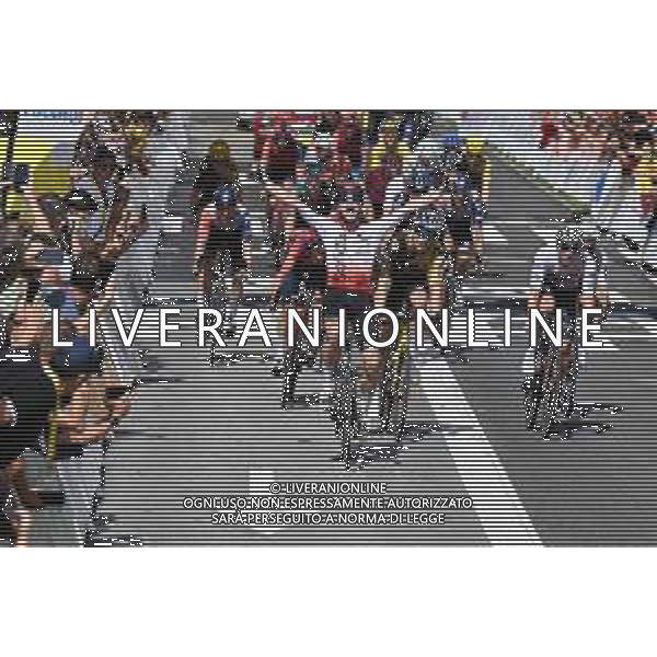 02-07-2023 Tour De France; Tappa 02 Vitoria Gasteiz - San Sebastian; 2023, Cofidis; 2023, Uae Emirates; 2023, Jumbo - Visma; Lafay, Victor; Pogacar, Tadej; Van Aert, Wout; San Sebastian; ©SIROTTI / AGENZIA ALDO LIVERANI SAS