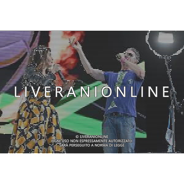 TVRG Concerto Cristina D\'Avena nella foto Cristina D\'Avena con Carlo Sagradini CarlettoFX cantante dei Gem Boy Legnano (MI) 02-07-2023 Cristina D\'Avena in concerto al Rugby Sound Festival foto Roberto Garavaglia/ag. Aldo Liverani sas/ AGENZIA ALDO LIVERANI SAS