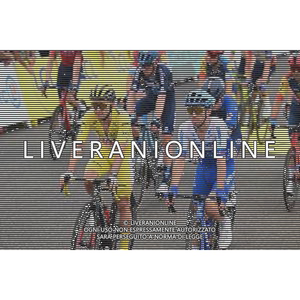 04-07-2023 Tour De France; Tappa 04 Dax - Nogaro; 2023, Uae Emirates; 2023, Jayco - Alula; Yates, Adam; Yates, Simon; Nogaro - Circuit Paul Armagnac; ©SIROTTI/AGENZIA ALDO LIVERANI SAS