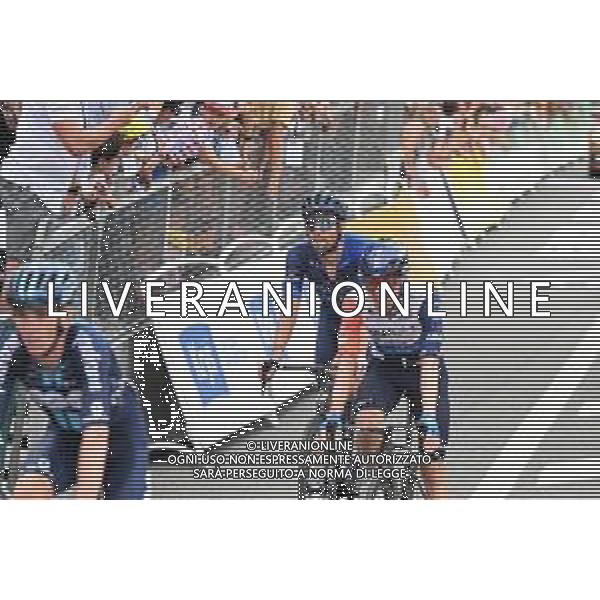 05-07-2023 Tour De France; Tappa 05 Pau - Laruns; 2023, Israel - Premier Tech; 2023, Groupama - Fdj; Woods, Michael; Pinot, Thibaut; Laruns; ©SIROTTI/AGENZIA ALDO LIVERANI SAS