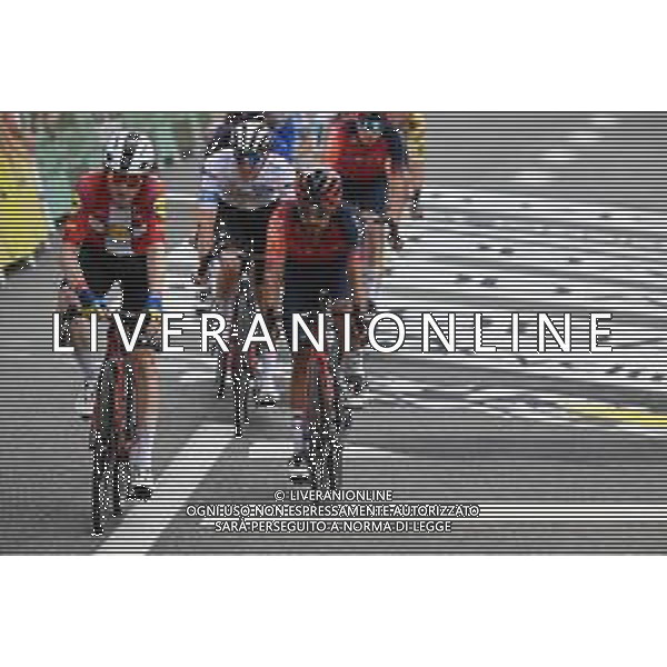 05-07-2023 Tour De France; Tappa 05 Pau - Laruns; 2023, Lidl - Trek; 2023, Ineos Grenadiers; Skjelmose Jensen, Mattias; Martinez Poveda, Daniel Felipe; Laruns; ©SIROTTI/AGENZIA ALDO LIVERANI SAS