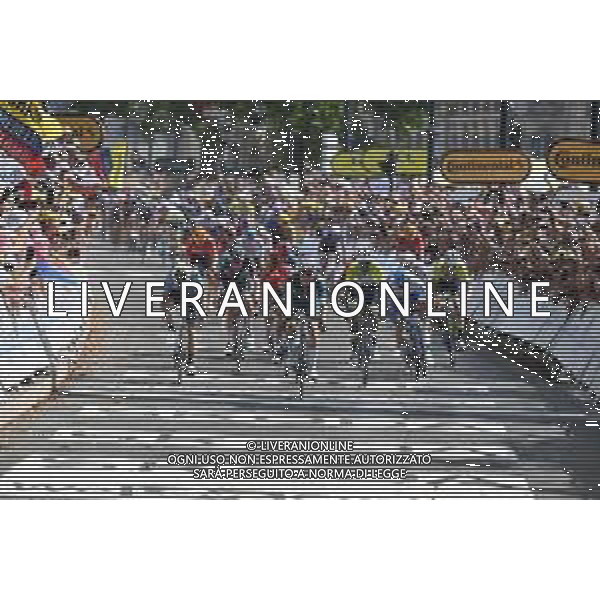 07-07-2023 Tour De France; Tappa 07 Mont De Marsan - Bordeaux; 2023, Alpecin - Deceuninck; 2023, Astana Qazaqstan; 2023, Intermarche - Circus Wanty; 2023, Arkea - Samsic; 2023, Jayco - Alula; Philipsen, Jasper; Cavendish, Mark; Gyrmai Hailu, Biniam; Mozzato, Luca; Groenewegen, Dylan; Bordeaux; ©SIROTTI / AGENZIA ALDO LIVERANI SAS
