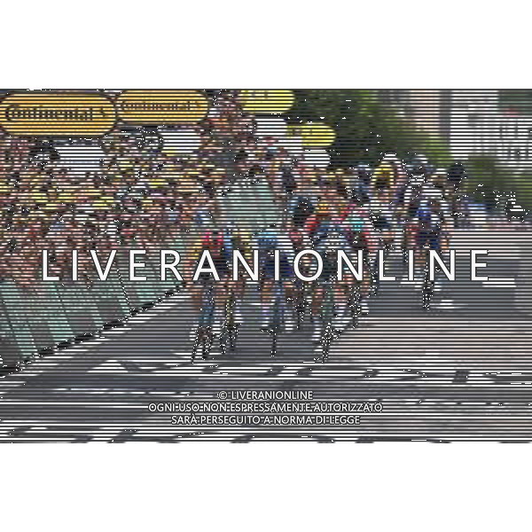 08-07-2023 Tour De France; Tappa 08 Libourne - Limoges; 2023, Lidl - Trek; 2023, Alpecin - Deceuninck; Pedersen, Mads; Philipsen, Jasper; Limoges; ©SIROTTI/AGENZIA ALDO LIVERANI SAS