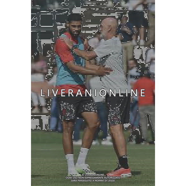 TVRG Allenamento Milan nella foto Ruben Loftus-Cheek (Milan) e Stefano Pioli allenatore Milan Carnago (VA) 10-07-2023 Primo allenamento del Milan in vista della stagione 2023-2024 foto Roberto Garavaglia/ag. Aldo Liverani sas/ AGENZIA ALDO LIVERANI SAS