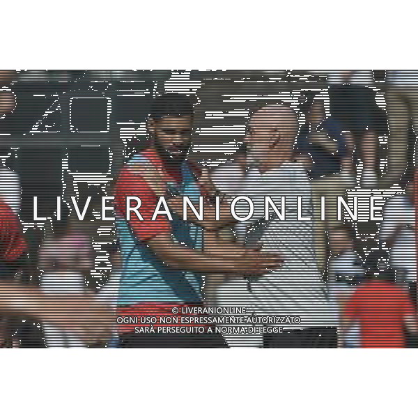 TVRG Allenamento Milan nella foto Ruben Loftus-Cheek (Milan) e Stefano Pioli allenatore Milan Carnago (VA) 10-07-2023 Primo allenamento del Milan in vista della stagione 2023-2024 foto Roberto Garavaglia/ag. Aldo Liverani sas/ AGENZIA ALDO LIVERANI SAS