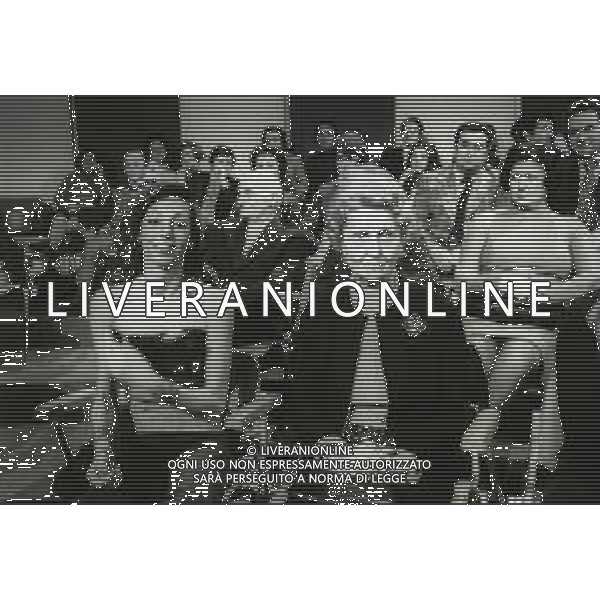 NEG-RETROSPETTIVA MIKE BONGIORNO PRESENTATORE TELEVISIVO NELLA FOTO LA MAMMA DI MIKE BONGIORNO ENRICA CARELLO CON DANIELA ZUCCOLI NELL\'ANNO 1974 A MILANO TRASMISSIONE TELEVISIVA RISCHIATUTTO AG ALDO LIVERANI SAS  