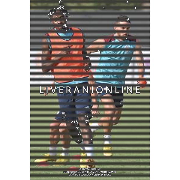 13-7-2023. Pre ritiro campionato Cagliari Calcio, stagione serie A italiana 2023/2024, centro sportivo Asseminello, Assemini (Cagliari). Foto Salvatore Moi/Agenzia Aldo Liverani sas. Nella foto:Antoine Makoumbou Cagliari ©MOI SALVATORE / AGENZIA ALDO LIVERANI SAS