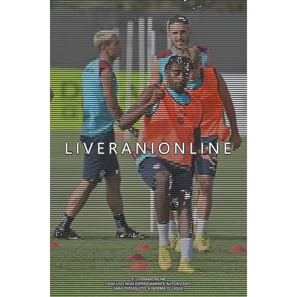 13-7-2023. Pre ritiro campionato Cagliari Calcio, stagione serie A italiana 2023/2024, centro sportivo Asseminello, Assemini (Cagliari). Foto Salvatore Moi/Agenzia Aldo Liverani sas. Nella foto: Antoine Makoumbou Cagliari ©MOI SALVATORE / AGENZIA ALDO LIVERANI SAS