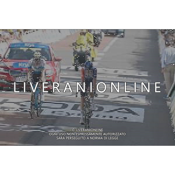13-07-2023 Tour De France; Tappa 12 Roanne - Belleville En Beaujoulais; 2023, Israel - Premier Tech; 2023, Movistar; Teuns, Dylan; Guerreiro, Ruben; Belleville En Beaujoulais; ©SIROTTI / AGENZIA ALDO LIVERANI SAS