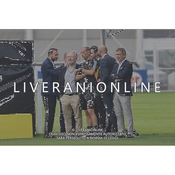 TVMV-Torino 15.07.2023 Continassa © Manuela Viganti/Agenzia Aldo Liverani Allenamento Juventus ritiro estivo 2023/2024 Nella foto: massimiliano allegri e massimo ferrero ©Viganti/AGENZIA ALDO LIVERANI SAS