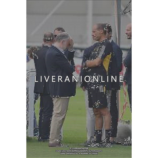 TVMV-Torino 15.07.2023 Continassa © Manuela Viganti/Agenzia Aldo Liverani Allenamento Juventus ritiro estivo 2023/2024 Nella foto: massimiliano allegri e massimo ferrero ©Viganti/AGENZIA ALDO LIVERANI SAS
