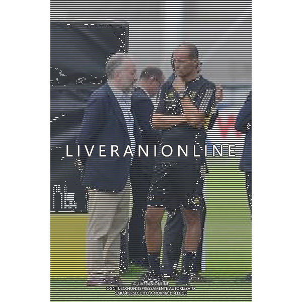 TVMV-Torino 15.07.2023 Continassa © Manuela Viganti/Agenzia Aldo Liverani Allenamento Juventus ritiro estivo 2023/2024 Nella foto: massimiliano allegri e massimo ferrero ©Viganti/AGENZIA ALDO LIVERANI SAS