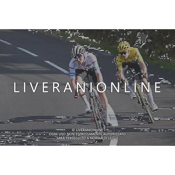 15-07-2023 Tour De France; Tappa 14 Annemasse - Morzine; 2023, Uae Emirates; 2023, Jumbo - Visma; Pogacar, Tadej; Vingegaard, Jonas; Joux Plane; ©SIROTTI / AGENZIA ALDO LIVERANI SAS