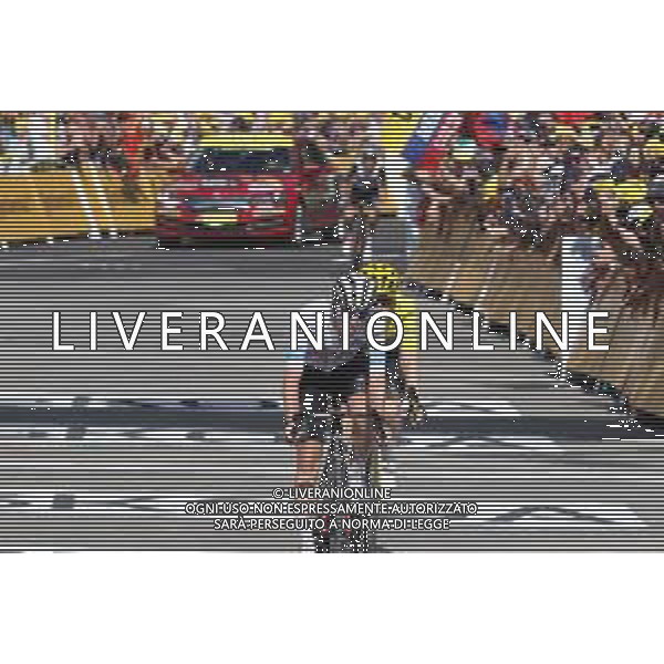 15-07-2023 Tour De France; Tappa 14 Annemasse - Morzine; 2023, Uae Emirates; 2023, Jumbo - Visma; Pogacar, Tadej; Vingegaard, Jonas; Morzine; ©SIROTTI / AGENZIA ALDO LIVERANI SAS