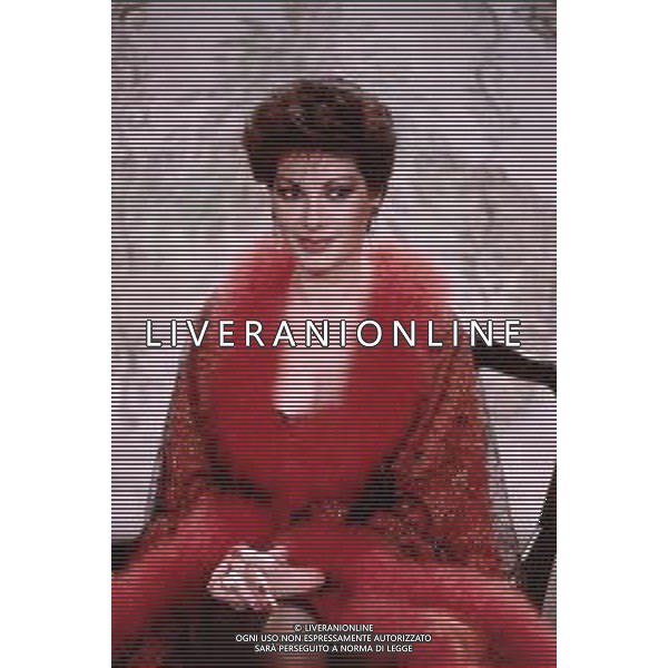 DIAP-RETROSPETTIVA EDWIGE FENECH ATTRICE NELLA FOTO EDWIGE FENECH NELL\'ANNO 1985 NELLA TRASMISSIONE TELEVISIVA RISATISSIMA AG ALDO LIVERANI SAS  
