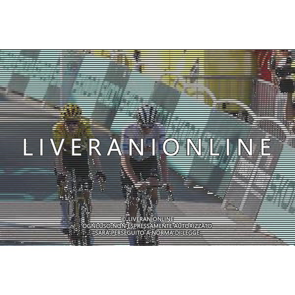 16-07-2023 Tour De France; Tappa 15 Les Gets - Saint Gervais - Mont Blanc-le Bettex; 2023, Jumbo - Visma; 2023, Uae Emirates; Vingegaard, Jonas; Pogacar, Tadej; Saint Gervais - Mont Blanc-le Bettex; ©SIROTTI/AGENZIA ALDO LIVERANI SAS