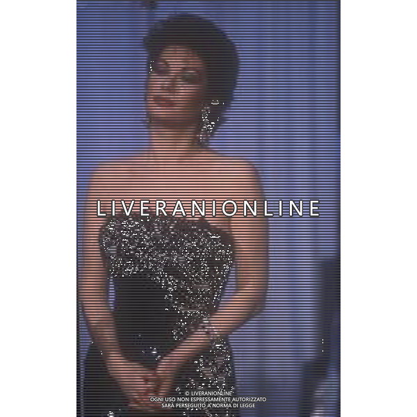 DIAP-RETROSPETTIVA EDWIGE FENECH ATTRICE NELLA FOTO EDWIGE FENECH NELL\'ANNO 1985 NELLA TRASMISSIONE TELEVISIVA RISATISSIMA AG ALDO LIVERANI SAS 