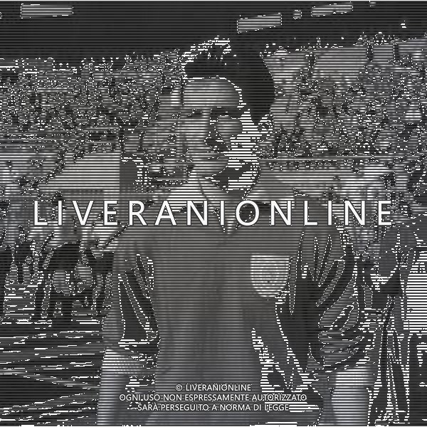 NEG-RETROSPETTIVA DOLO MISTONE CALCIATORE NELLA FOTO DOLO MISTONE CON LA MAGLIA DEL NAPOLI CALCIO NELL\'ANNO 1962-1963 AG ALDO LIVERANI SAS