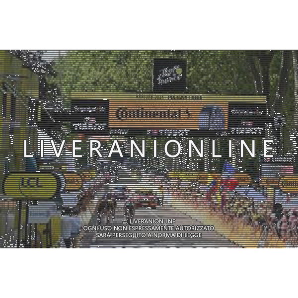 21-07-2023 Tour De France; Tappa 19 Moirans En Montagne - Poligny; 2023, Alpecin - Deceuninck; 2023, Lidl - Trek; Philipsen, Jasper; Pedersen, Mads; Poligny; ©SIROTTI / AGENZIA ALDO LIVERANI SAS