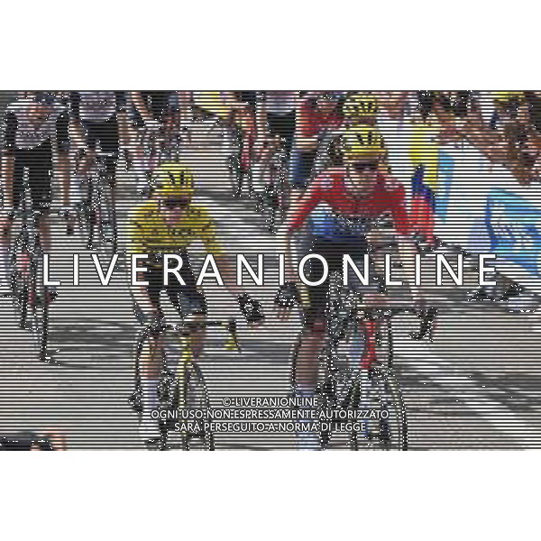 21-07-2023 Tour De France; Tappa 19 Moirans En Montagne - Poligny; 2023, Jumbo - Visma; Vingegaard, Jonas; Van Baarle, Dylan; Poligny; ©SIROTTI / AGENZIA ALDO LIVERANI SAS