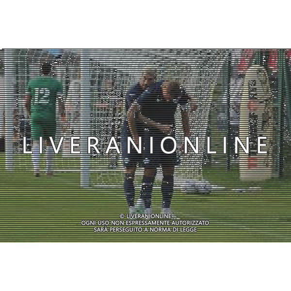 Lazio vs Triestina Amichevole precampionato - Stadio Zandegiacomo - Auronzo di Cadore 23-07-2023 nella foto Esultanza Mattia Zaccagni e Ciro Immobile ©Federico Gaetano/AGENZIA ALDO LIVERANI SAS