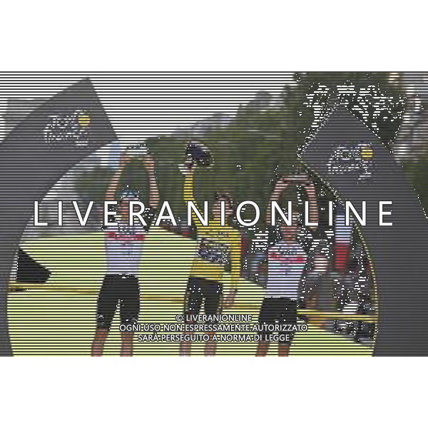 23-07-2023 Tour De France; Tappa 21 Saint Quentin En Yvelines - Paris; 2023, Jumbo - Visma; 2023, Uae Emirates; Vingegaard, Jonas; Pogacar, Tadej; Yates, Adam; Paris; ©SIROTTI/AGENZIA ALDO LIVERANI SAS
