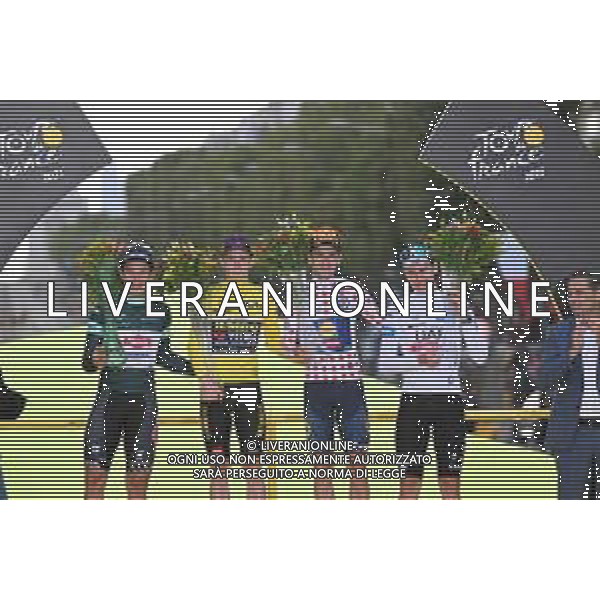 23-07-2023 Tour De France; Tappa 21 Saint Quentin En Yvelines - Paris; 2023, Jumbo - Visma; 2023, Alpecin - Deceuninck; 2023, Lidl - Trek; 2023, Uae Emirates; Vingegaard, Jonas; Philipsen, Jasper; Ciccone, Giulio; Pogacar, Tadej; Paris; ©SIROTTI/AGENZIA ALDO LIVERANI SAS