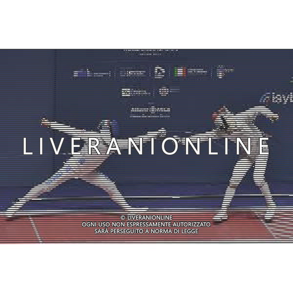 TVRG Mondiali Scherma nella foto la finale tra Davide Di Veroli SX e Mate Tamas Koch DX Milano 26-07-2023 Campionati Mondiali di Scherma spada maschile foto Roberto Garavaglia/ag. Aldo Liverani sas