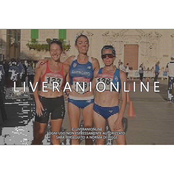 TVRG Campionati Italiani Atletica 10 Km marcia femminile nella foto da SX Federica Curiuazzi 2a, Valentina Trapletti 1a ed Eleonora Giorgi 3a Campionati Italiani assoluti di Atletica Leggera Molfetta (BA) 28-07-2023 Stadio comunale Mario Saverio Cozzoli foto Roberto Garavaglia/ag. Aldo Liverani sas
