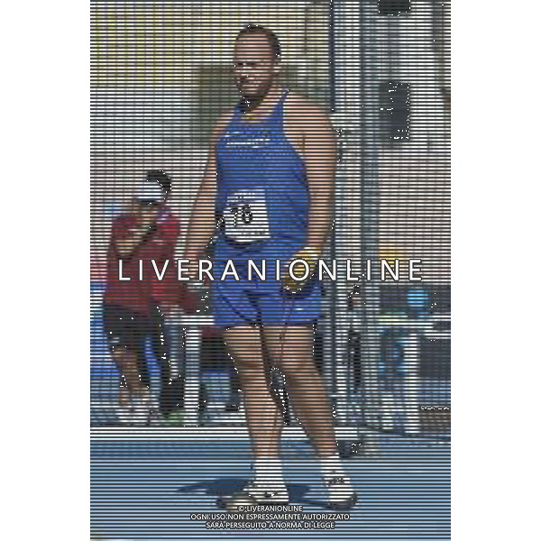 TVRG Campionati Italiani Atletica nella foto Simone Falloni lancio del martello maschile Campionati Italiani assoluti di Atletica Leggera Molfetta (BA) 28-07-2023 Stadio comunale Mario Saverio Cozzoli foto Roberto Garavaglia/ag. Aldo Liverani sas