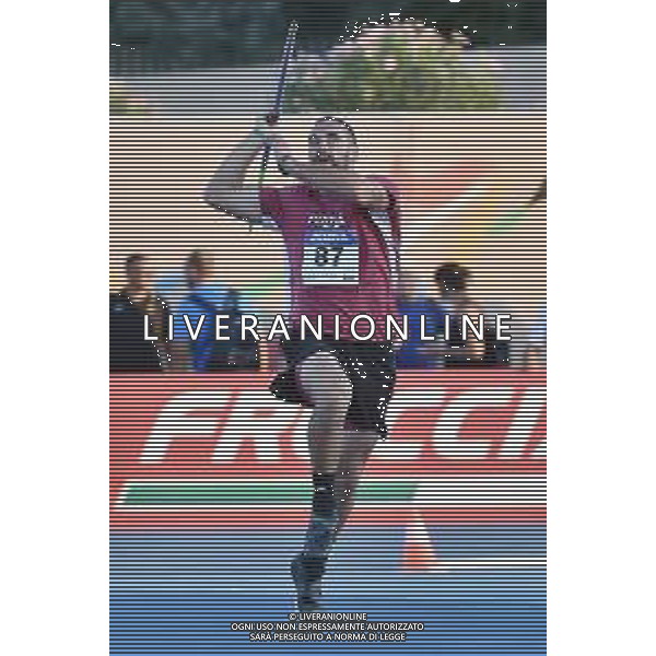 TVRG Campionati Italiani Atletica nella foto Roberto Bertolini lancio del giavellotto maschile Campionati Italiani assoluti di Atletica Leggera Molfetta (BA) 28-07-2023 Stadio comunale Mario Saverio Cozzoli foto Roberto Garavaglia/ag. Aldo Liverani sas