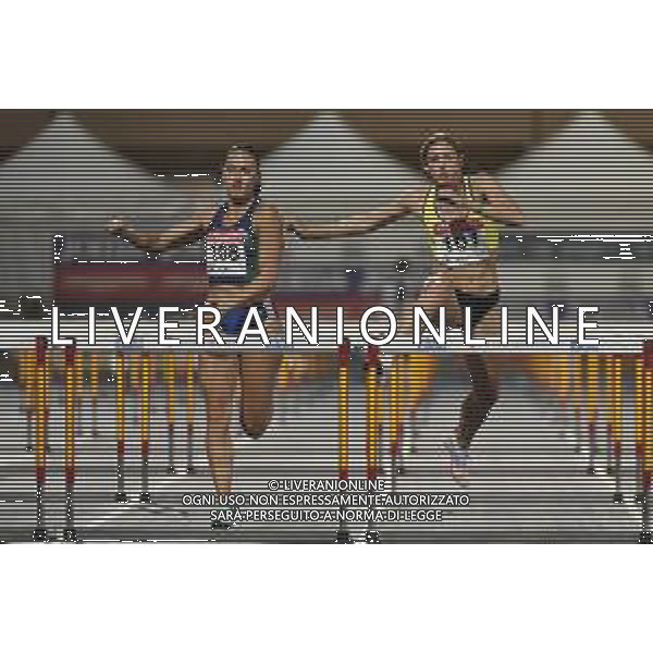 TVRG Campionati Italiani Atletica nella foto Nicla Mosetti SX e Giada Carmassi DX 100 metri ostacoli femminili Campionati Italiani assoluti di Atletica Leggera Molfetta (BA) 28-07-2023 Stadio comunale Mario Saverio Cozzoli foto Roberto Garavaglia/ag. Aldo Liverani sas